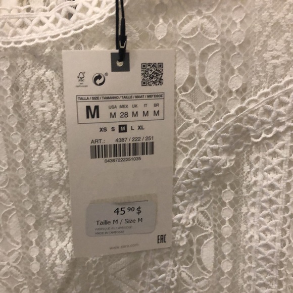 Gorgeous Zara White Lace Top - Picture 3 of 5